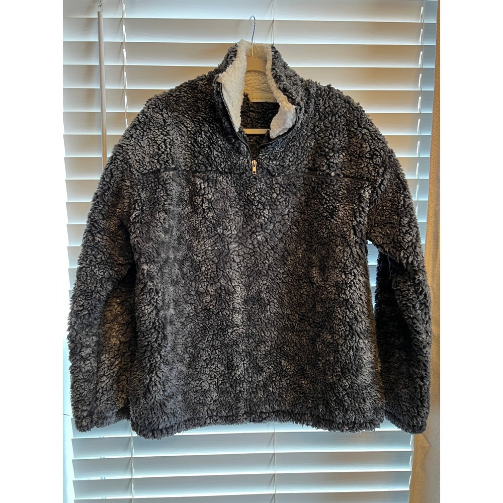 Magnolia South Pullover Sherpa Fleece Charcoal Gorpcore Cozy Cabin
